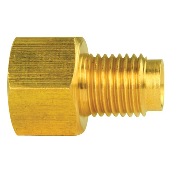 Adapter, Brass, Female(7/16-24 Invtd), Male(3/8-24 Invtd), 100/box